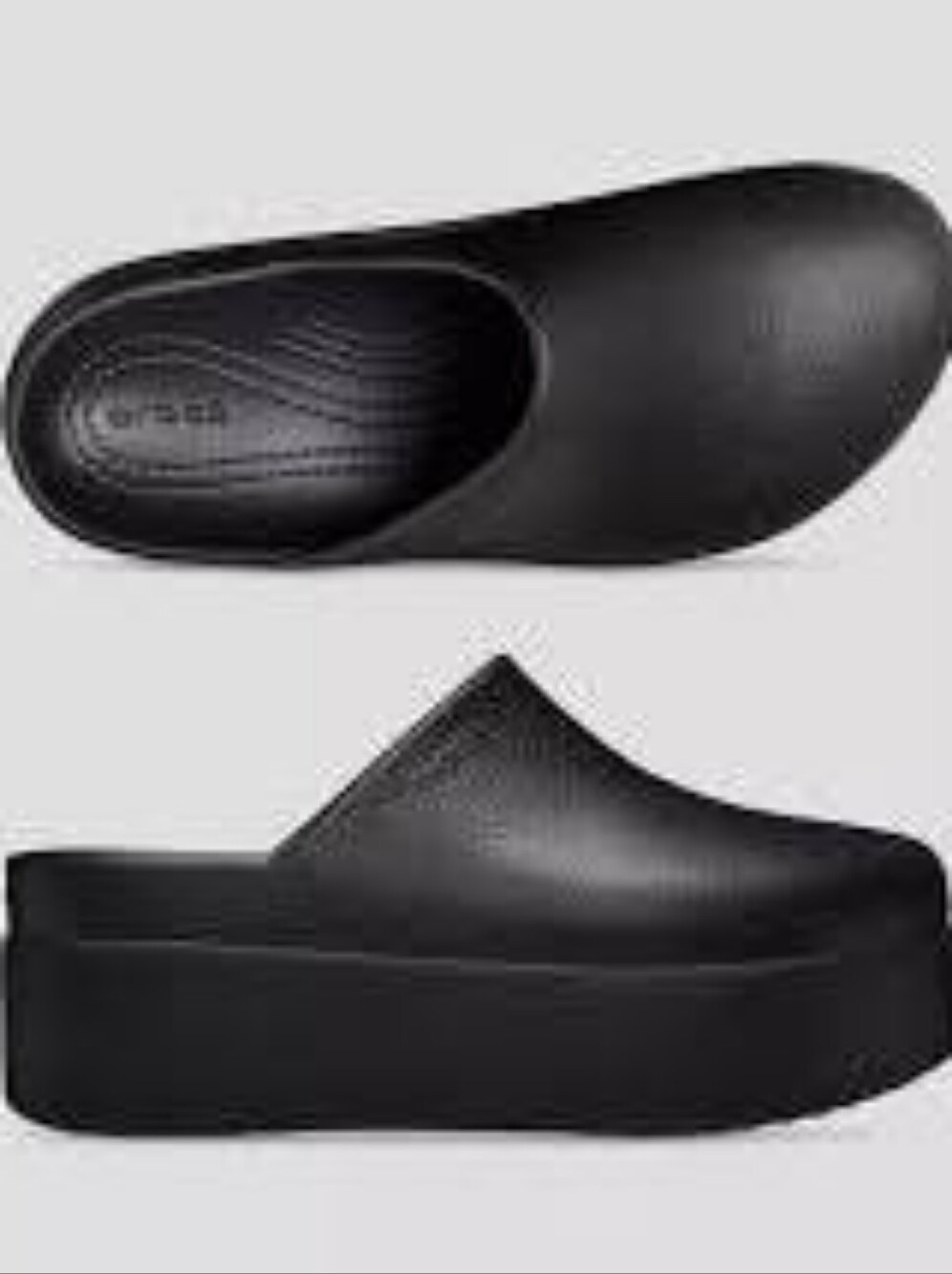 Crocs Dylan Platform Clogs Womens 6 Black Lightweight Mules New NWT